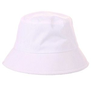 (NIP) White Foldable & Packable Ribbed Bucket Hat for all Seasons - Unisex